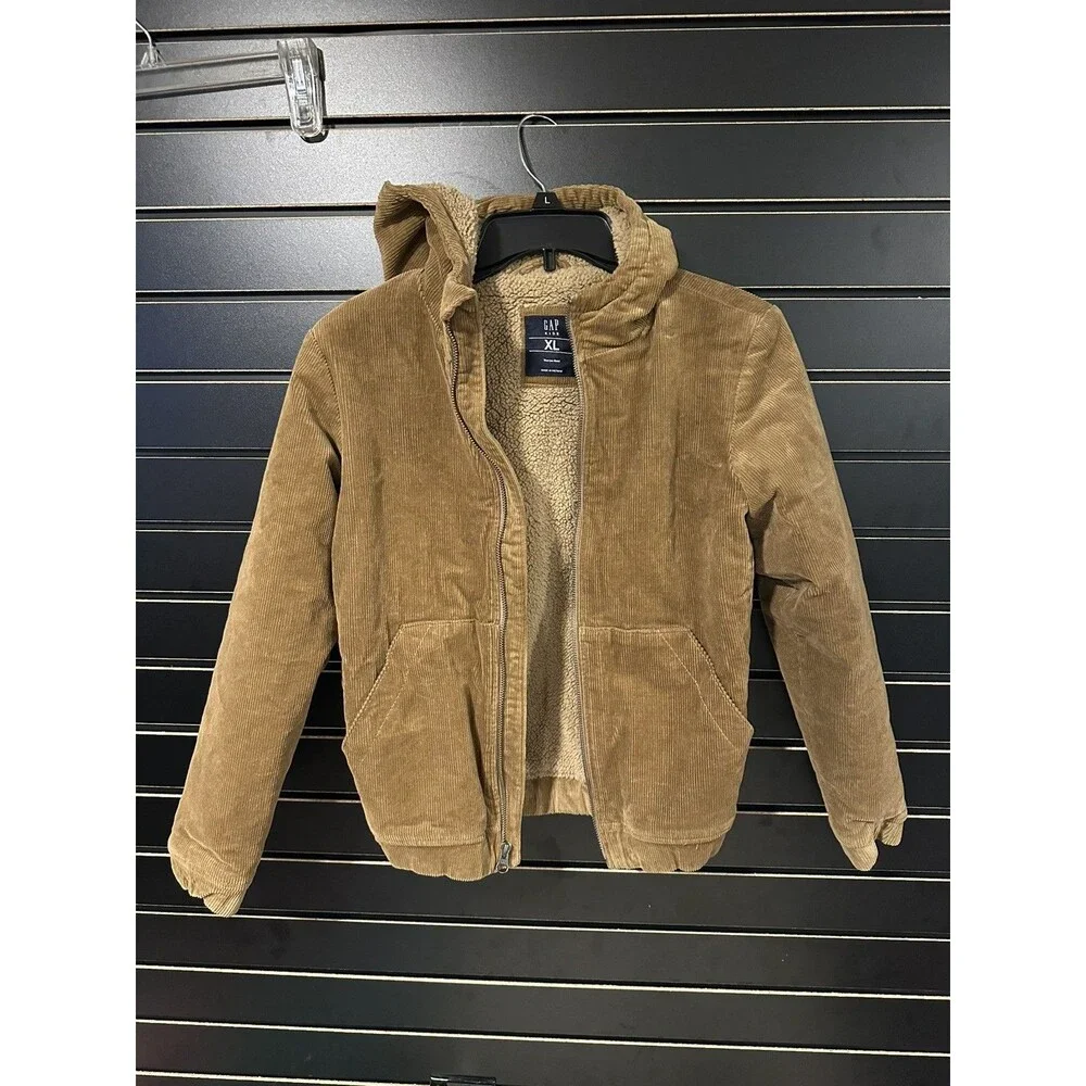 Gap Boys Sherpa Lined Corduroy Jacket Size XL 12